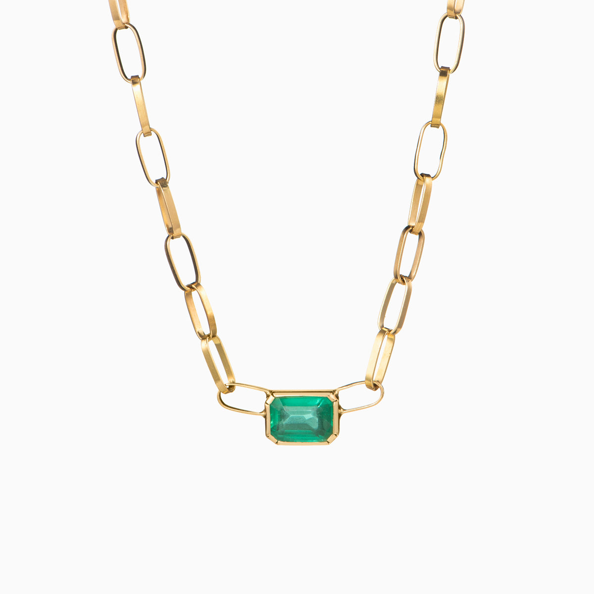 Emerald Link Chain Necklace