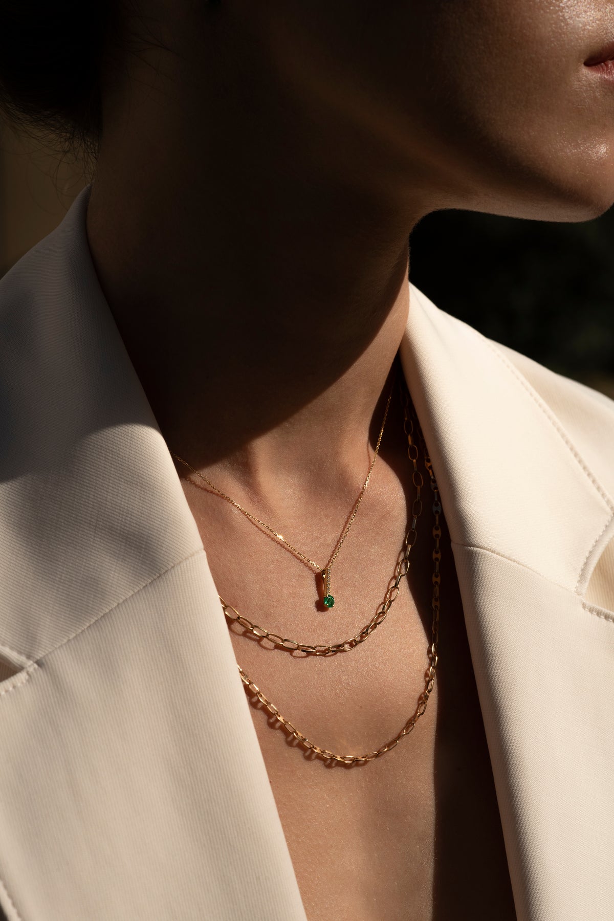 Emerald and Diamond Pendant