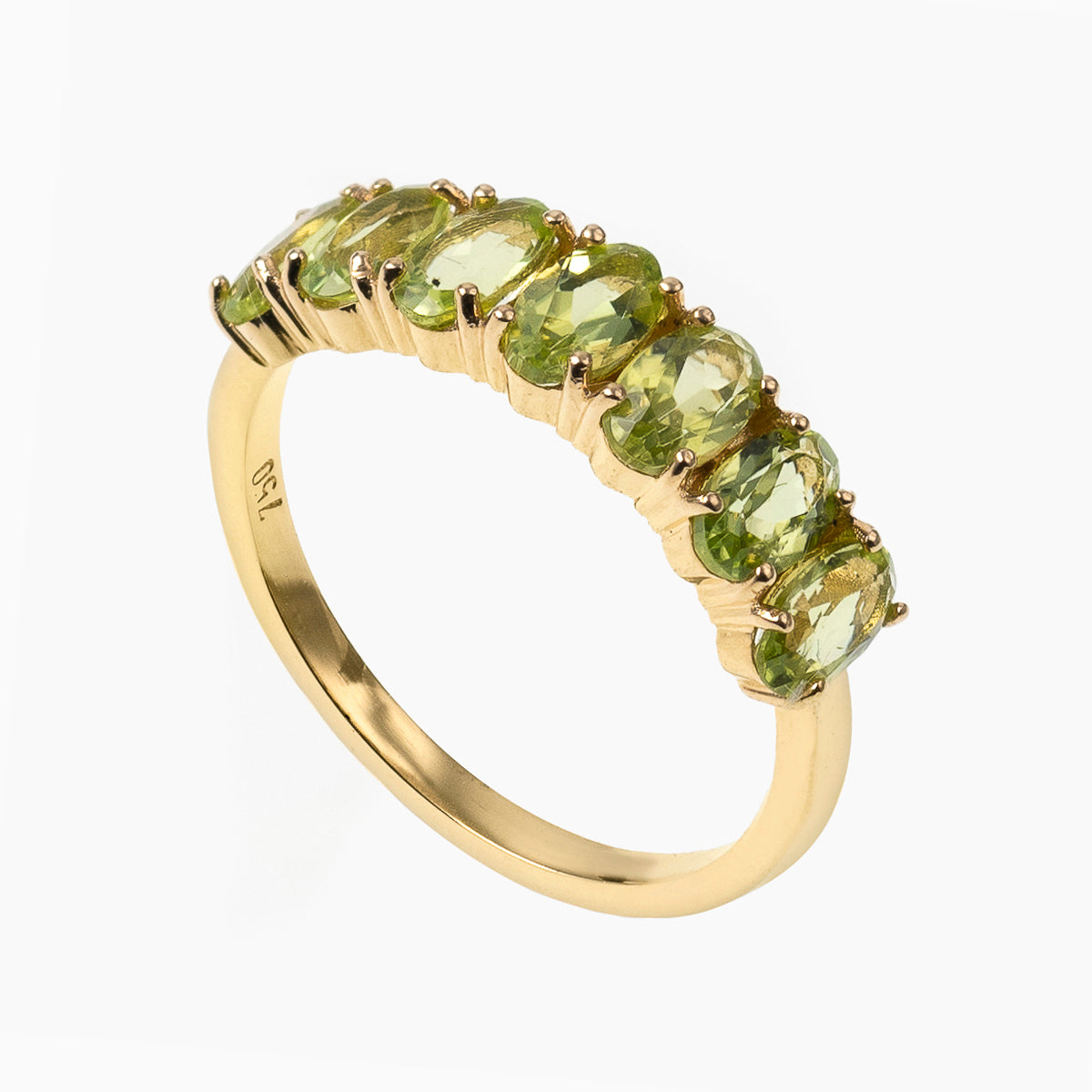 Oval Cut Peridot Band