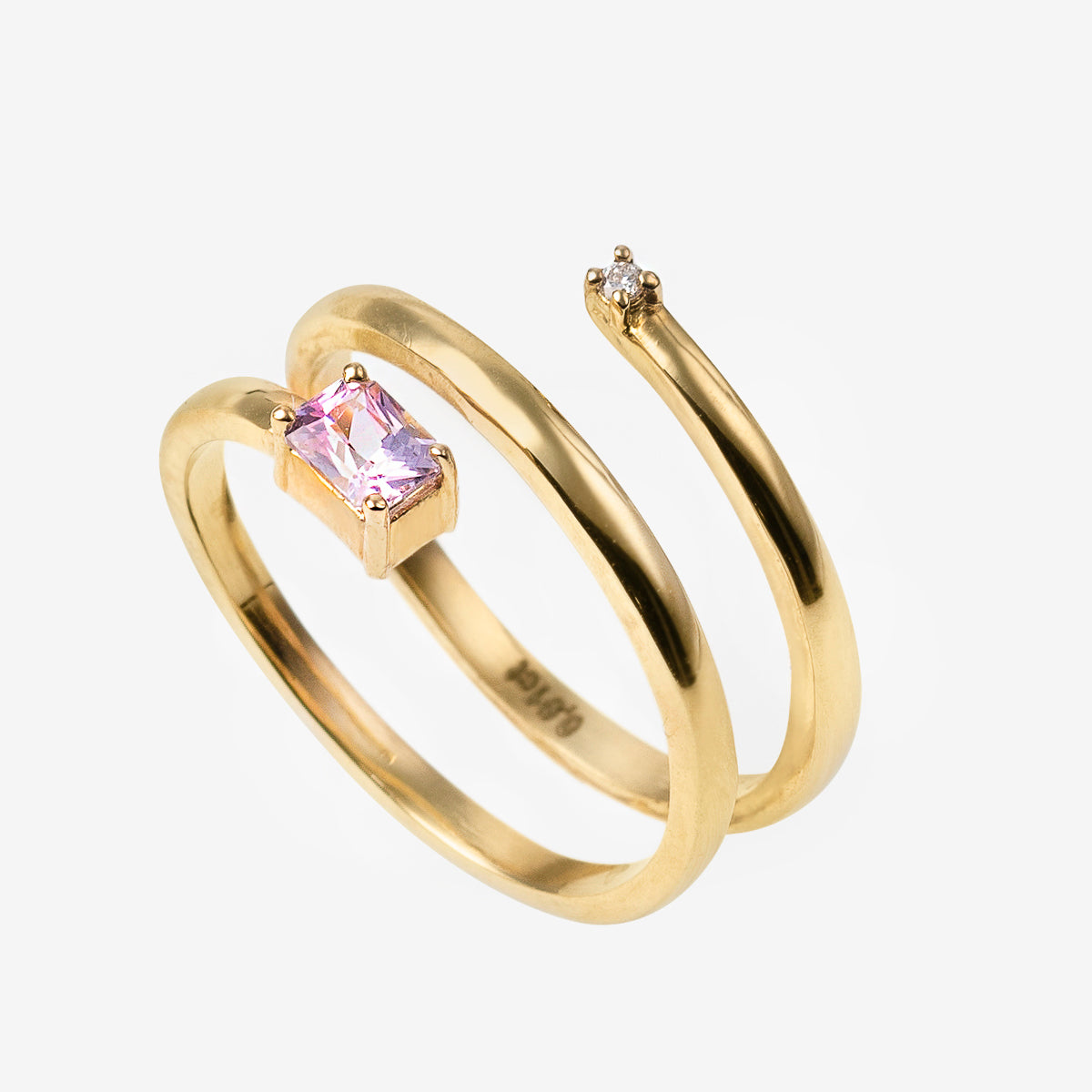 Sapphire and Diamond Wrap Ring