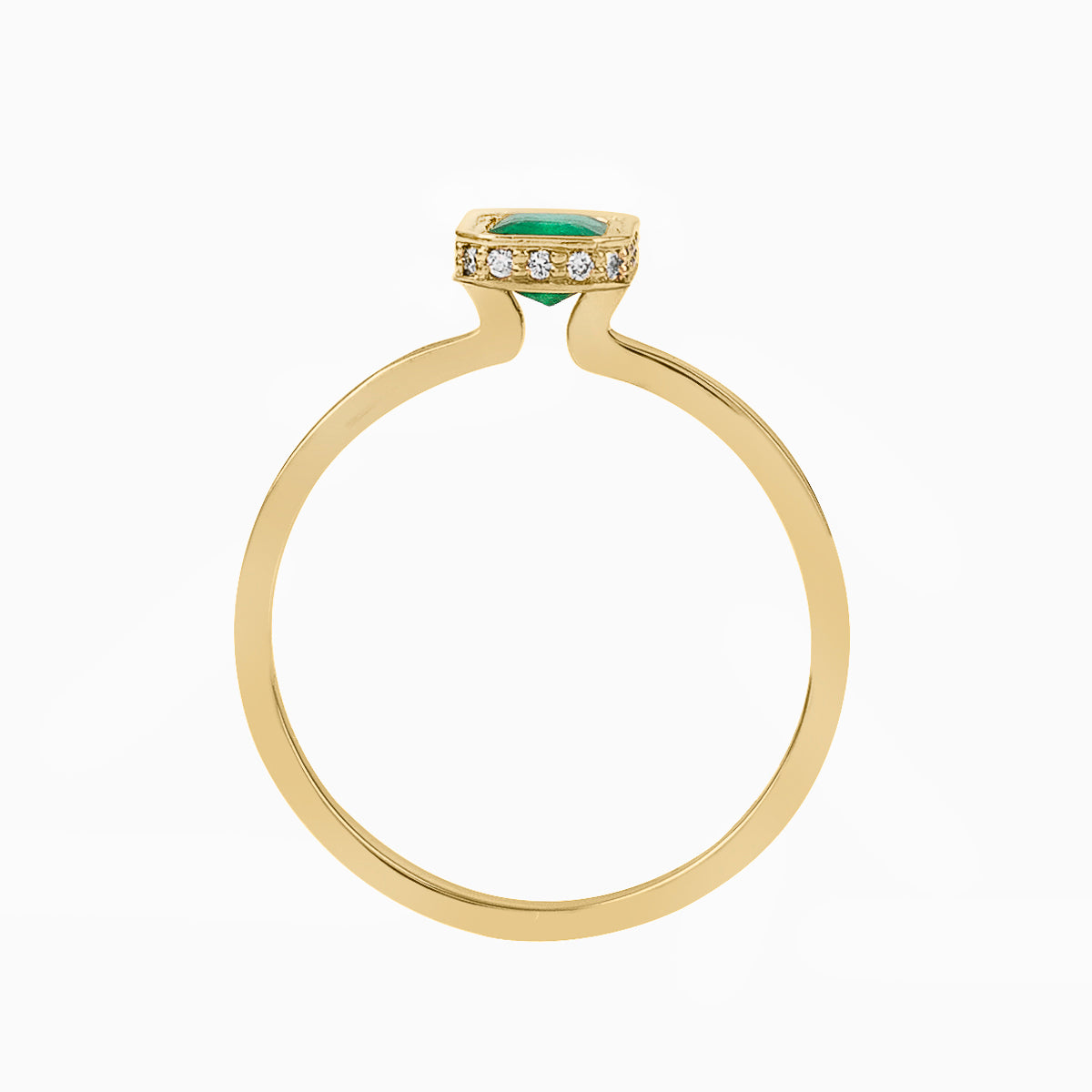Emerald Cut Emerald Hidden Detail Ring