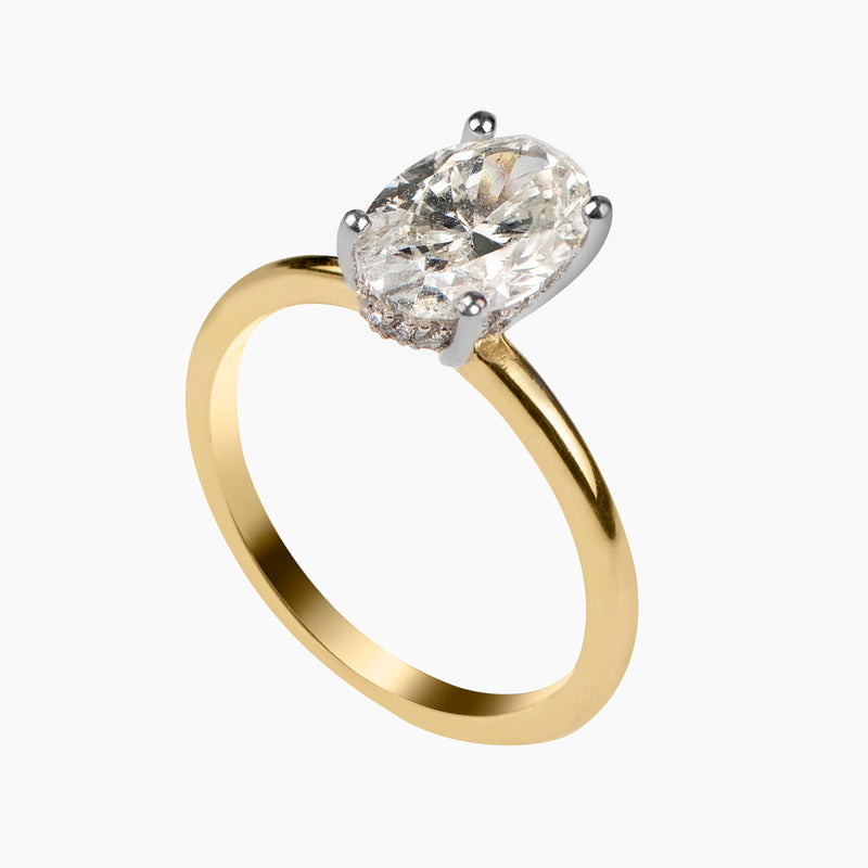 Delicate Engagement Ring with Hidden Detail