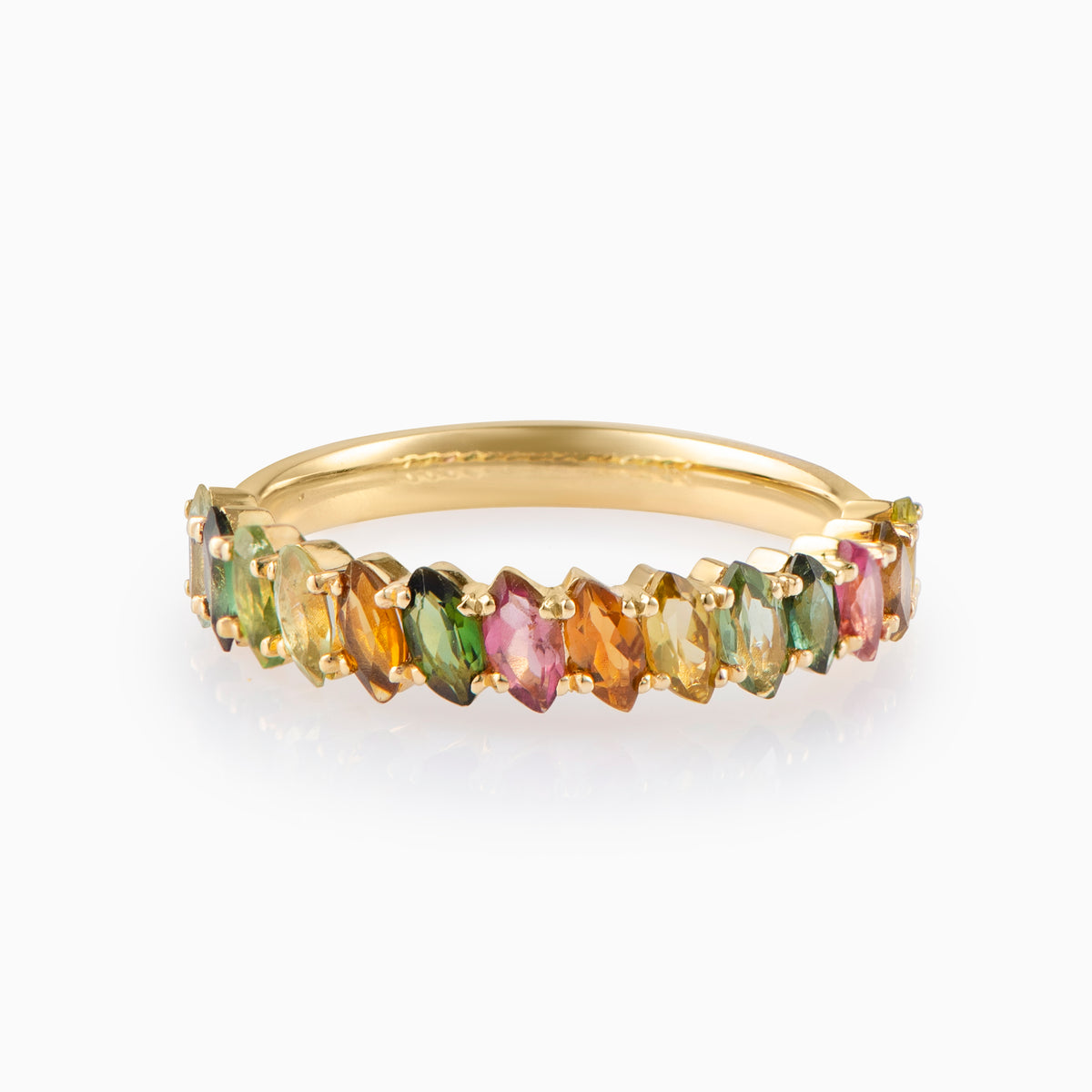 Multi Colored Tourmaline Ring