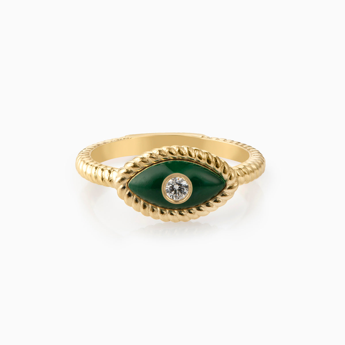 Evil Eye Ring with Enamel and Diamond
