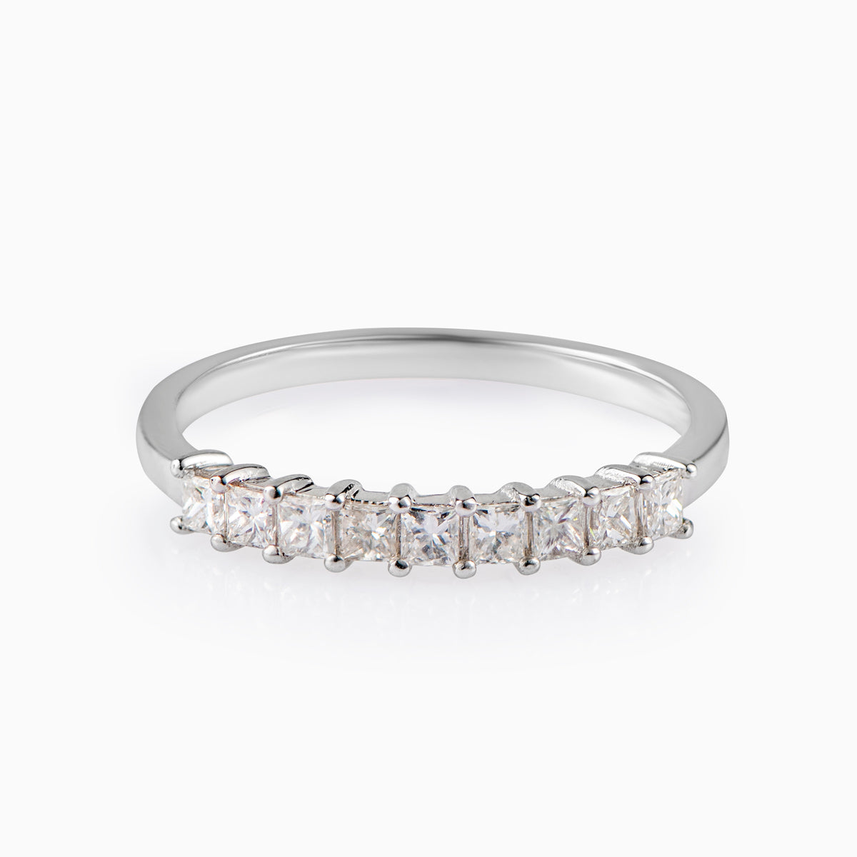 Small Eternity Band with Princess Cut Diamonds