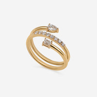 Wrap Ring with Fancy-Shaped Diamonds - Politia Jewelry