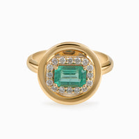 Emerald & Diamond Pinky Ring