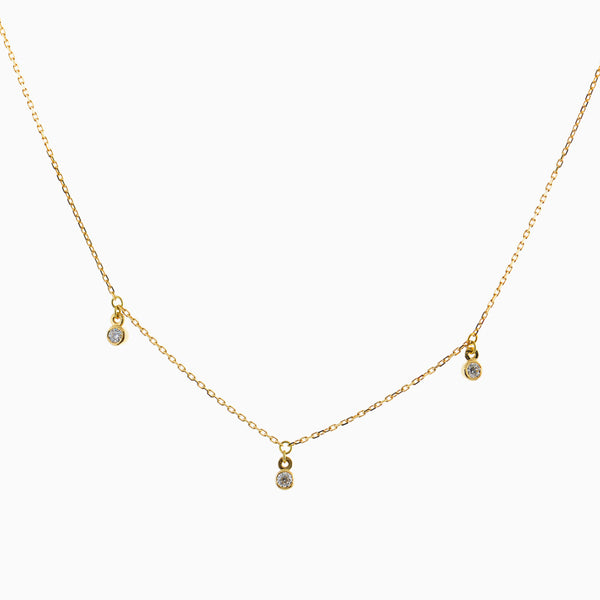 3-BEZEL DIAMOND SHAKER CHOKER - Politia Jewelry