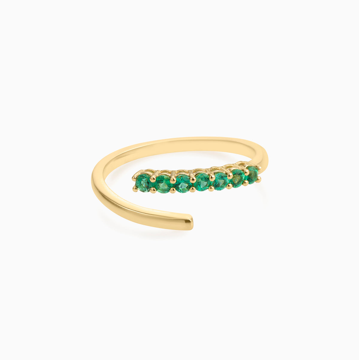 Emerald Twist Ring