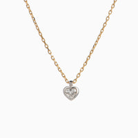 Bezeled Heart Diamond Pendant