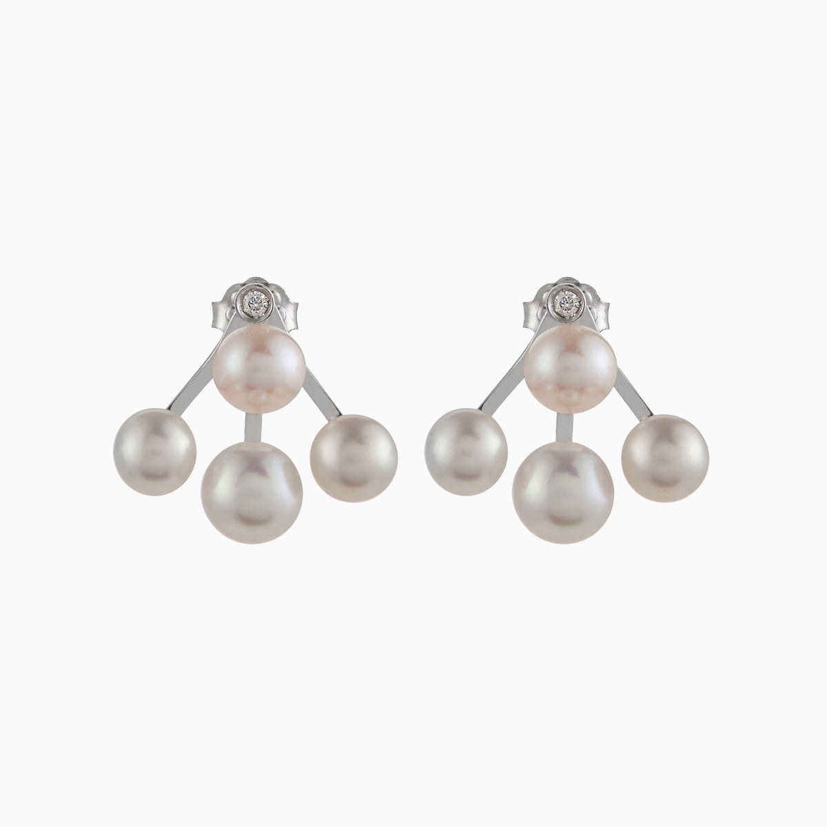 Pearls Ear Jacket with Diamond