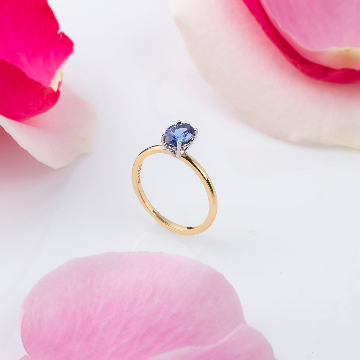 Delicate Oval Tanzanite Ring