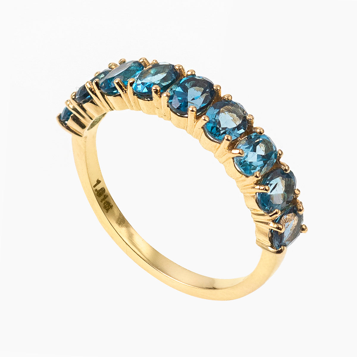 Oval Cut London Blue topaz Band