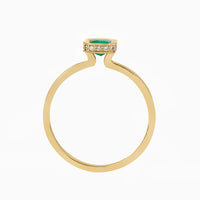 Emerald Cut Emerald Hidden Detail Ring