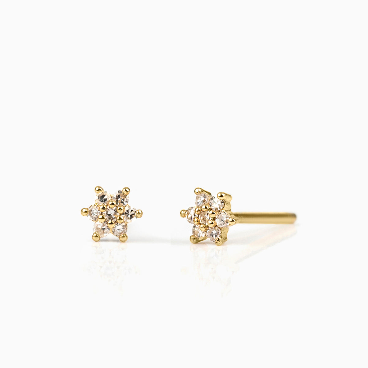 Little Diamond Flower Stud