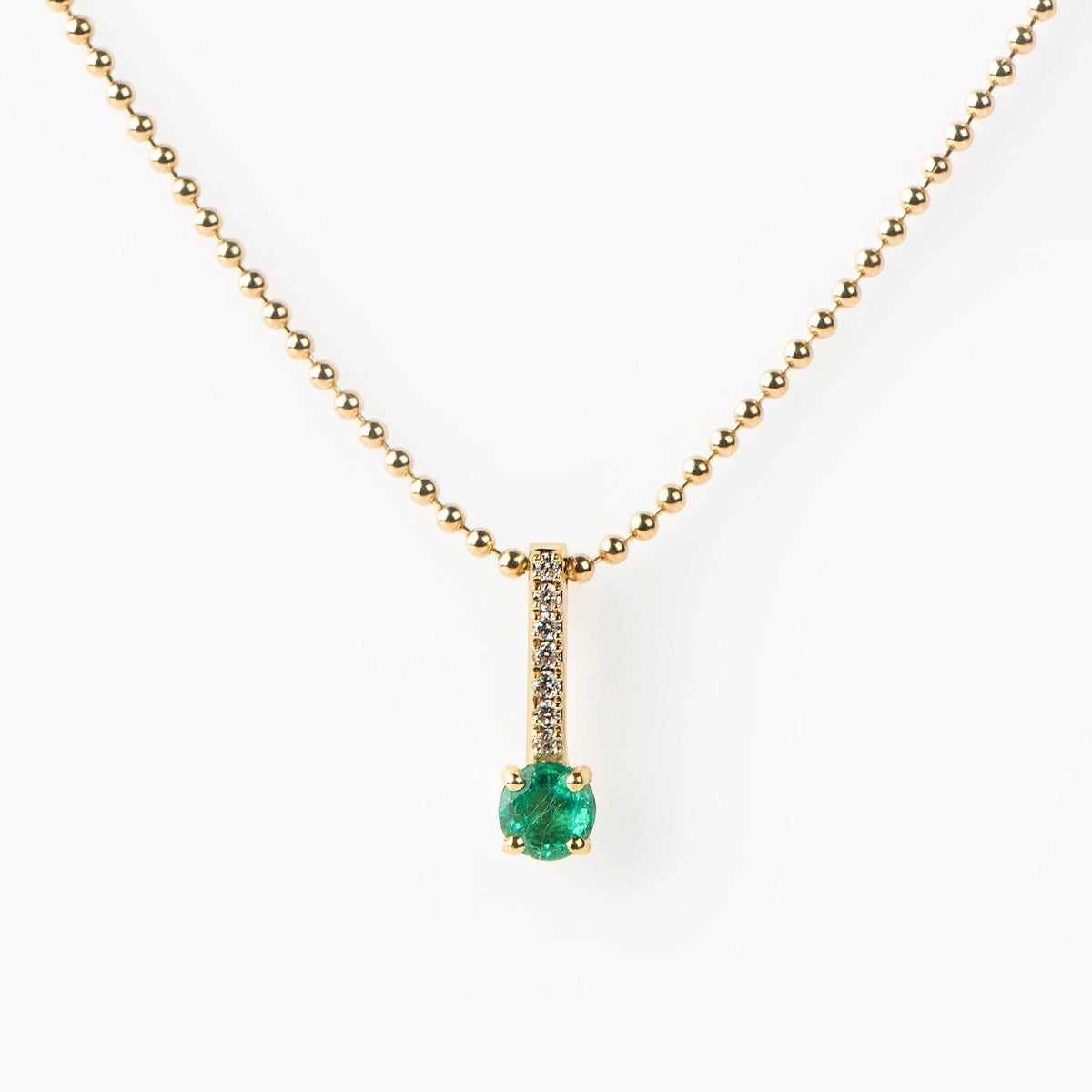 Emerald and Diamonds Pendant