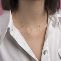 3-BEZEL DIAMOND SHAKER CHOKER - Politia Jewelry