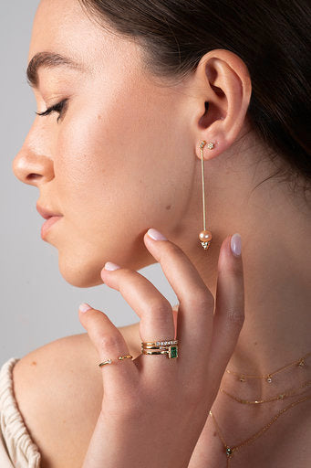 Large pearl clearance and diamond earrings